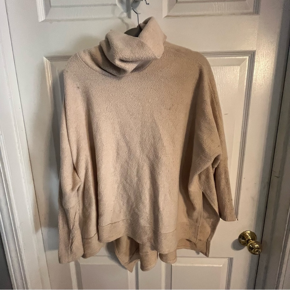 FABLE Soft Beige Cowl Neck Sweatshirt